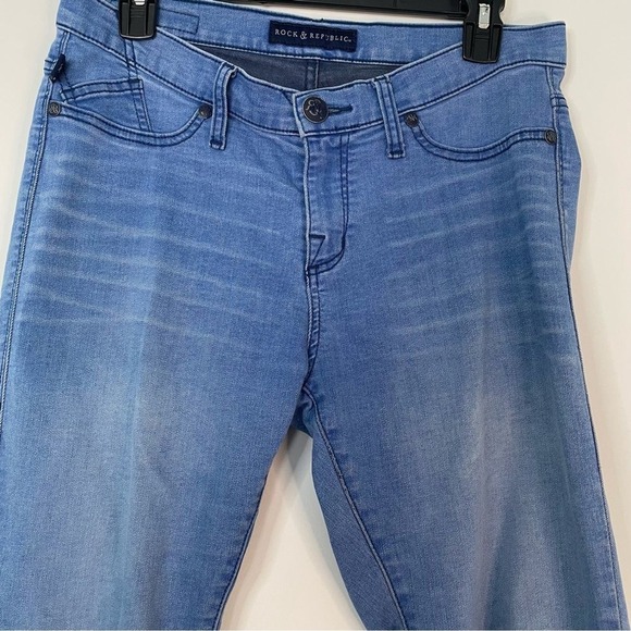 Rock & Republic Kashmere Size 10 Skinny Stretch Jeans Light Wash - Picture 2 of 10